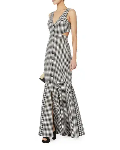 Marissa Webb Judith Gingham Maxi Dress Print Size XS / AU 6