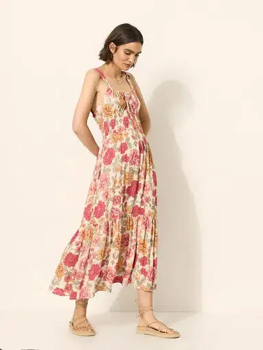 Kivari Maria Strappy Midi Dress in Camela Floral Print
Size 12