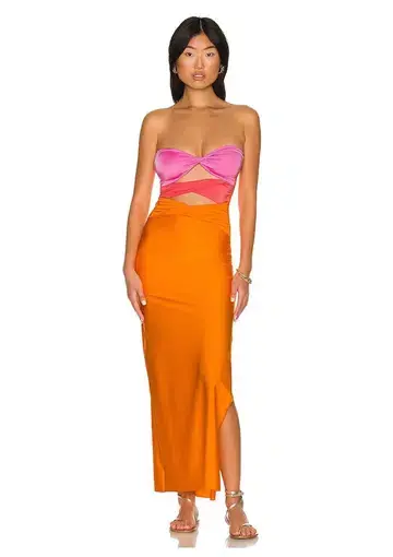 Baobab Ola Maxi Dress in Orange Size 6