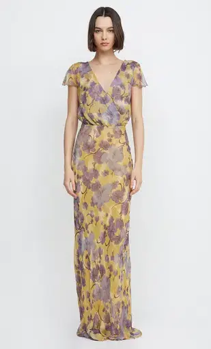 Bec & Bridge Bernadette Wrap Maxi Dress Multi Size AU 6