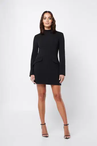 Mossman Vice Versa Mini Dress Black Size 12