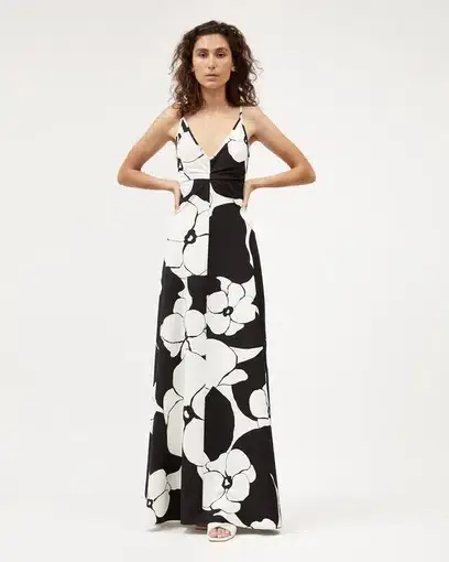 Dominique Healy Sloane Dress Bold Print Size 8