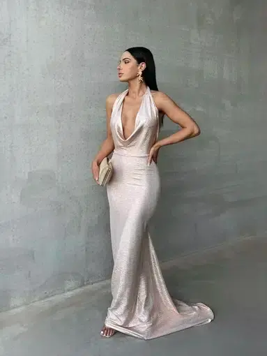 Melani The Label Maria Gown Rose Gold  Size 8