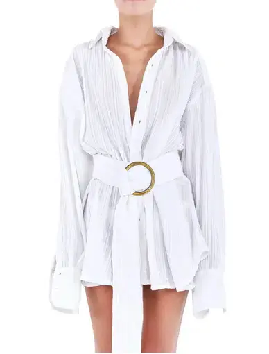 Bamba Titan Shirt Dress Canvas White Size XS/S AU 6/8