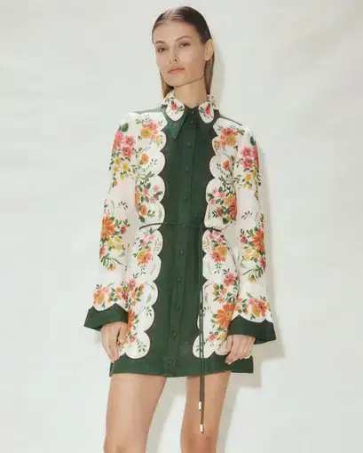 Alemais Elisabetta Mini Dress Floral Size 14