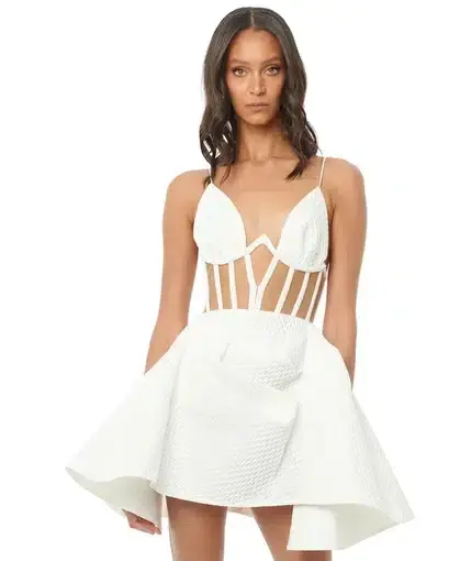 Eliya The Label Addison Dress White Size L/AU 12