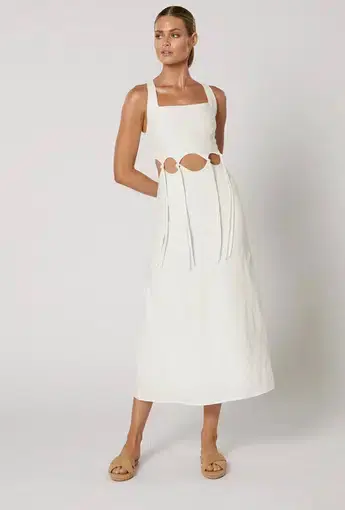 Winona Kalina Midi Dress in White Size M / AU 10