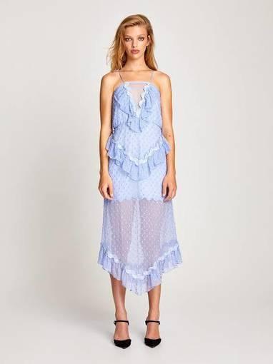 Alice McCall Wonders Ruffled Dress Periwinkle Size 10