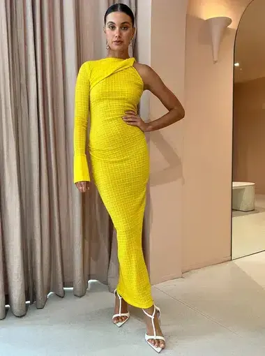 Camilla and Marc Cypress Dress Yellow Size AU 10