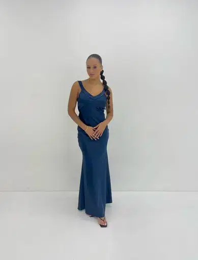 Frankie Lane the Label Delphi Gown Blue Size 8