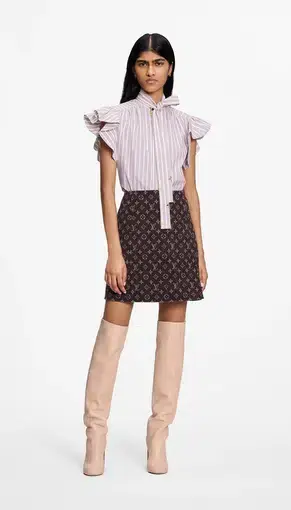 Loui Vuitton Monogram Martingale Mini Skirt Print Size 36/AU 6