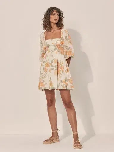 Kivari Blake Mini Dress in Ivory Peach Floral
Size 10