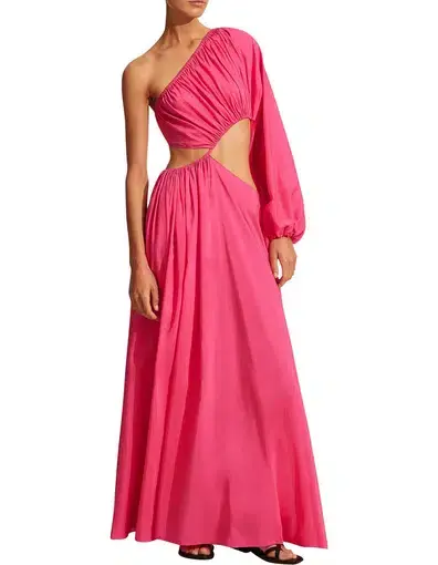 Matteau Asymmetric Wave Dress Pink Size 3 / AU 10