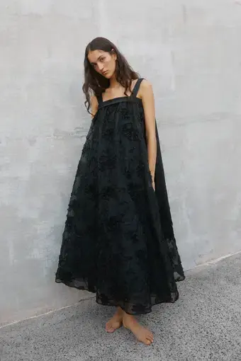 Aje Ursula Midi Dress in Black Size 12