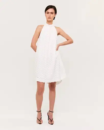 Saba Anika Halter Mini Dress White Size 4 