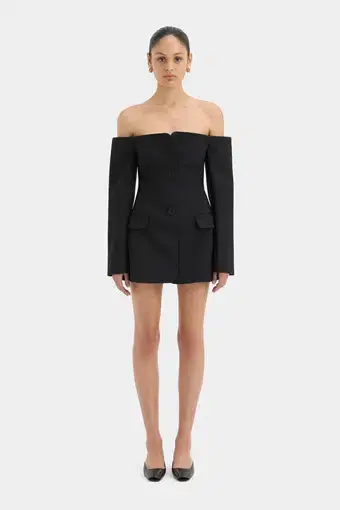 Sir the Label Sandrine Tailored Mini Dress Black Size 8 