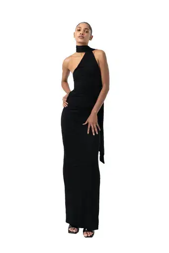 Khanums Kara Gown Black Size AU 8