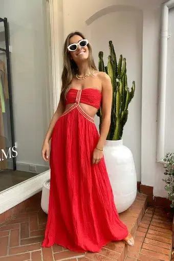 D'Artemide Chloe Dress Red One Size 