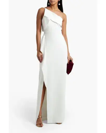Halston Heritage Leda Gown White Size 6