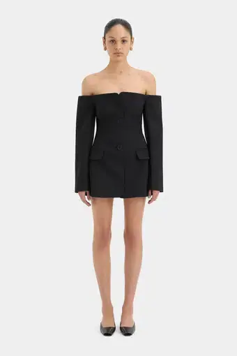 Sir the Label Sandrine Tailored Mini Dress Black Size 12