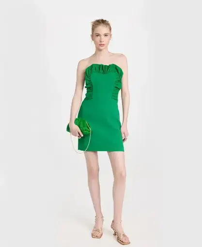 Rebecca Vallance Virgil Strapless Mini Dress Green Size 10 