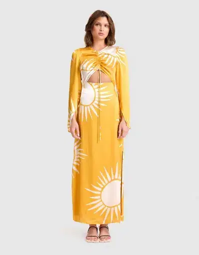 Roame Beso Dress Sol Print Size 1 / AU 10 