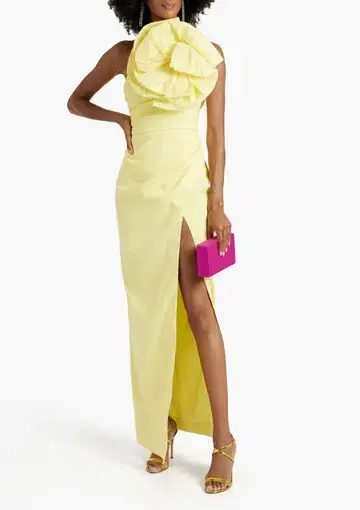 Rachel Gilbert Evana Gown in Yellow Size 12