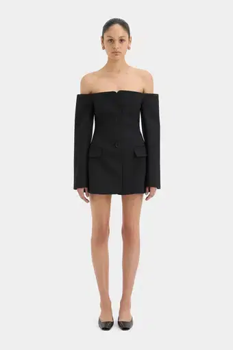 Sir The Label Sandrine Tailored Mini Dress Black Size 0/Au 6
