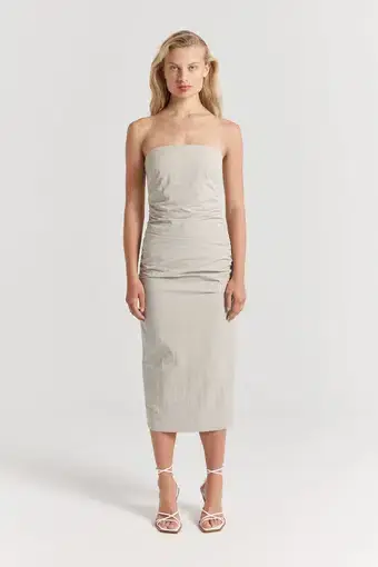 Henne Ilaria Midi Dress Limestone Size 12