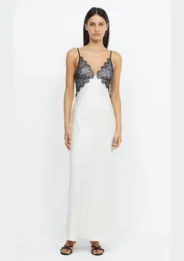 Bec & Bridge Emery Lace Dress Ivory/Black Size 8 
