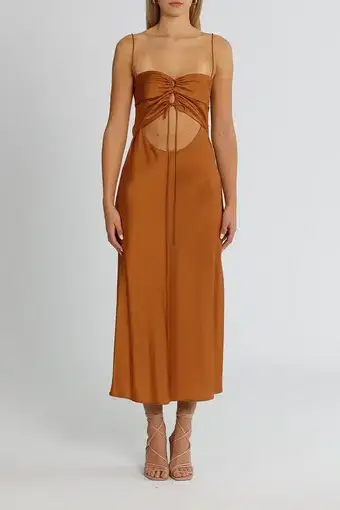 Clea Estelle Slip Dress Copper Brown Size 8
