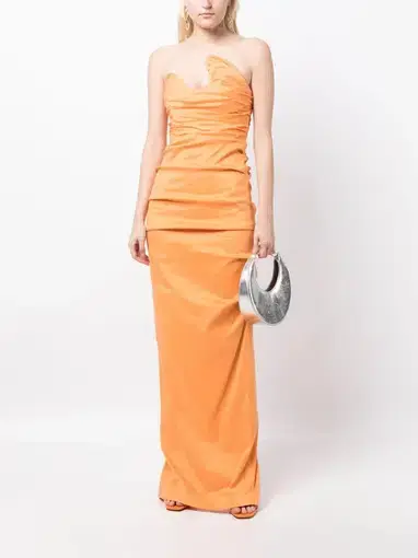Rachel Gilbert Cheri Gown in Orange Size 6
