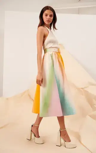 Kate Ford Corinth Maxi Skirt Multicoloured Size 4 / AU 14