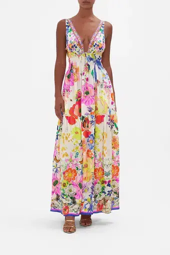 Camilla Shirred Waist Detail Maxi Dress Fairy Gang Size XL / AU 16