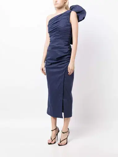 Rachel Gilbert Olive Dress in Navy Size 12