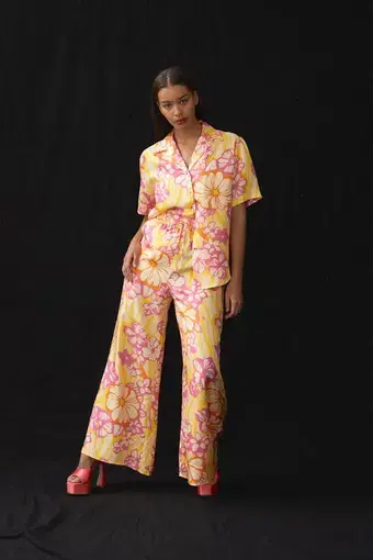Alemais Fenella Shirt and Pant Set Floral Size 6
