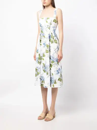 Reformation Tagliatelle Linen Midi Dress Floral Size 10
