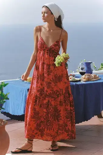 Faithful the Brand Anisha Maxi Dress Floral Print Size 12