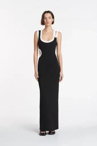 Sir the Label Evalina Cut Out Dress Black Size 1 / AU 8