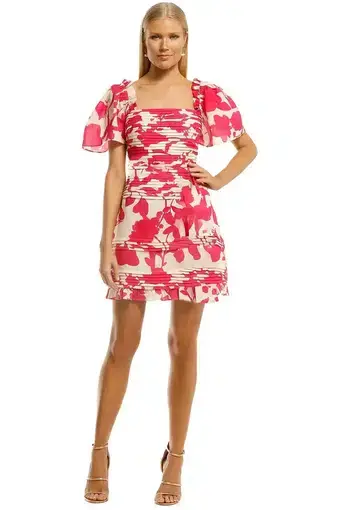 Talulah Little Things Mini Dress Tealight Garden Pink Print Size 10