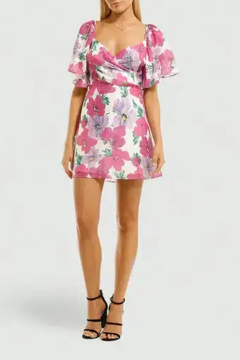 Talulah My Lover Mini Dress Poppy Paradise Multi Pink Print Size 8