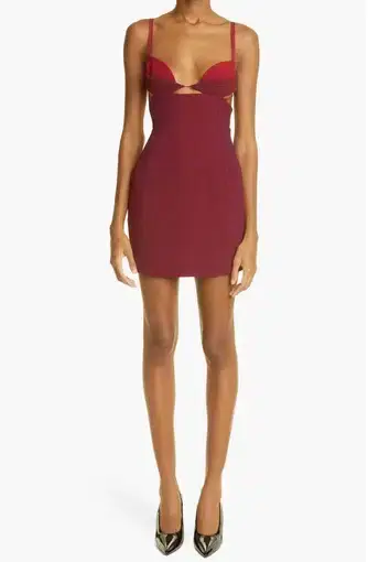 Nensi Dojaka Red Cut-Out Mini Dress Size 8