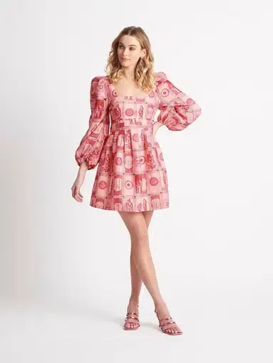 Sheike Fortune Teller Mini Dress Pink Size 8
