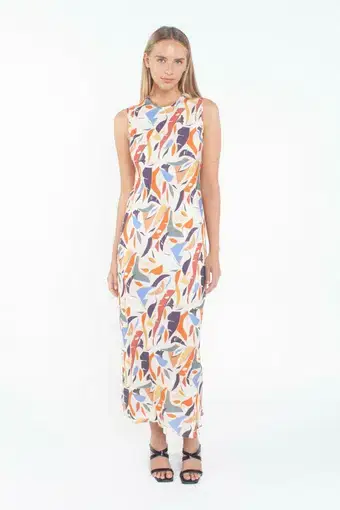 Third Form L'artiste Bias Maxi Dress Multi Print Size 8
