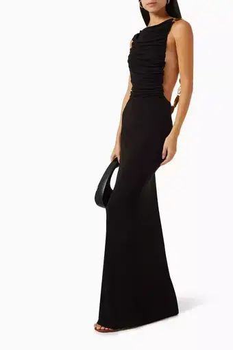 Christopher Esber Sculpted Ruched Dress Black Size 10