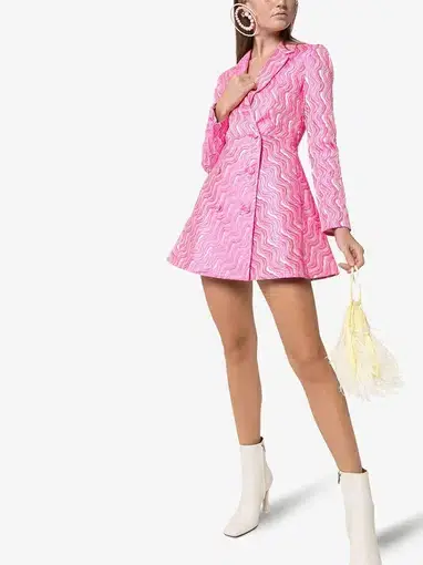 Rotate By Birger Christensen Blazer Mini Dress Pink Size AU 10