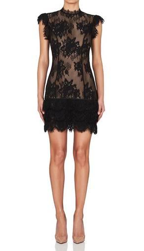 Misha Fiona Black Lace Dress Black Size 8