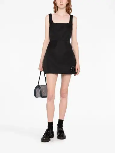 Prada  Re-nylon Mini Dress Black Size Au 6