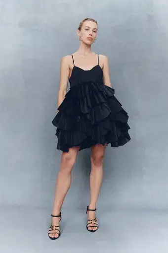 Aje Elise Pleat Mini Dress in Black Size 10 AU / 6 US 