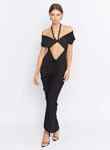 Pfeiffer Ramos Midi Dress Black Size 10